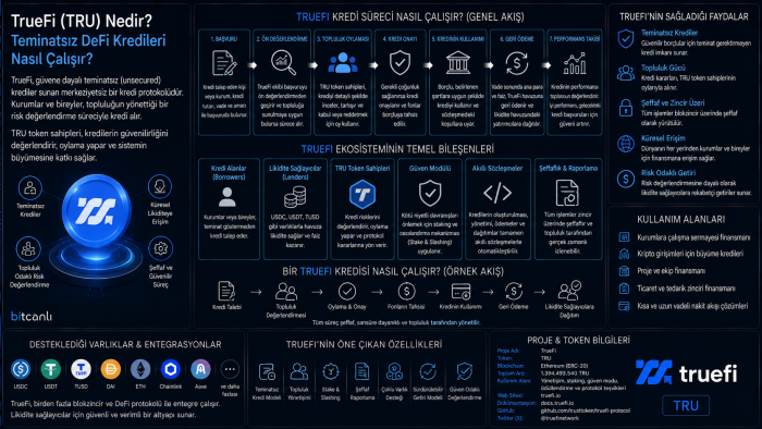 TrueFi (TRU) Nedir? Teminatsız DeFi Kredileri Nasıl Çalışır?